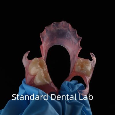 Yüksek Estetik Diş TCS Valplast Esnek Kısmi Diş Dişleri Diş Laboratuvarı pembe ton